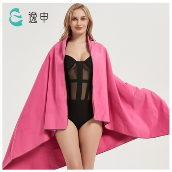 Prosop de plajă din microfibră, velur pe ambele fețe, uscare rapidă și absorbent, 160D țesătură simplă, 170–200 g, brand Yishen