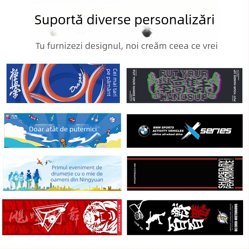 Prosop sport personalizat cu logo – cadou promoțional pentru fitness, imprimare pentru dans de stradă și baschet, brand în tendințe