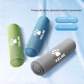 Prosop sport din microfibră – absorbant, uscare rapidă; pentru fotbal, alergare și badminton