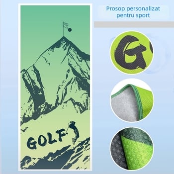 Prosop sport din microfibră, personalizabil cu logo, uscare rapidă, absorbție 5–10 s, 430 gsm