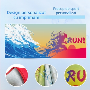 Prosop de sport din microfibră – uscare rapidă, absorbție a transpirației; antibacterian și cu senzație de răcire; 430 gsm; imprimare logo disponibil