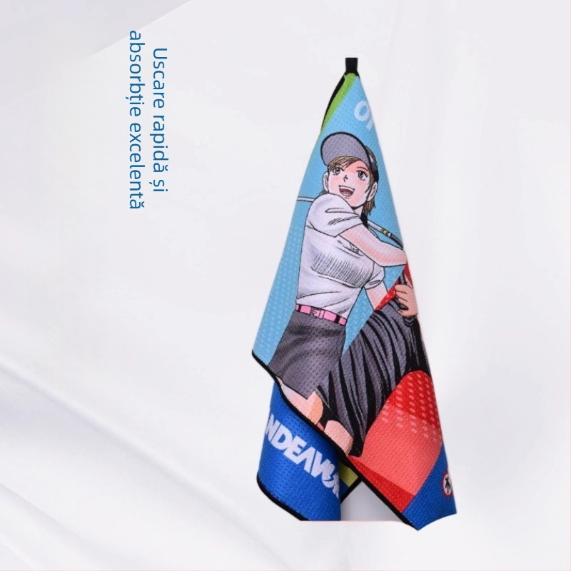 Prosop de sport cu țesătură în relief de tip waffle din fibre ultrafine, 420 g, 80% poliester + 20% poliamidă, personalizare logo, uscare rapidă și absorbant