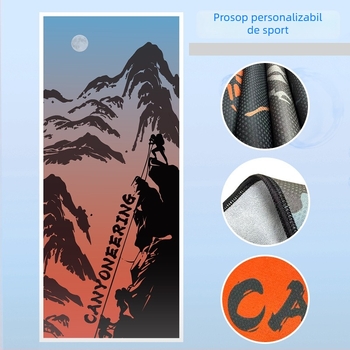 Prosop de sport din microfibră, personalizabil, imprimare de logo disponibilă, 430 g/m², absorbție 5–10 s