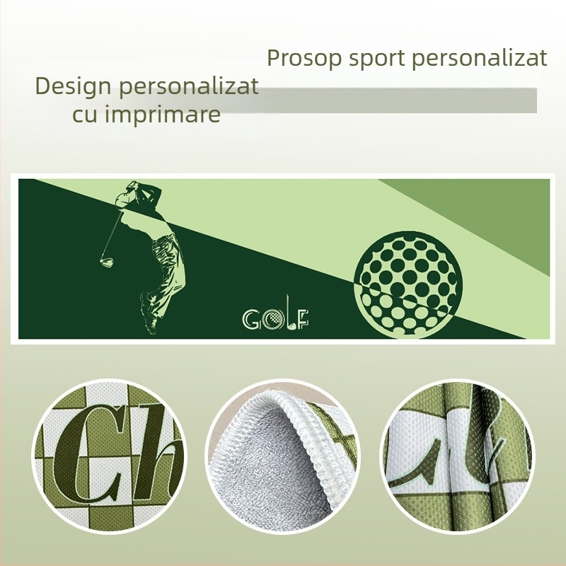 Prosop de sport pentru sală, cu logo personalizat, microfibră, 430gsm, broderie/imprimare, absorbant la transpirație