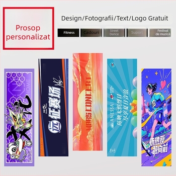 Prosop sport personalizat cu logo și fotografie de vedetă pentru sala de sport, înot și street dance
