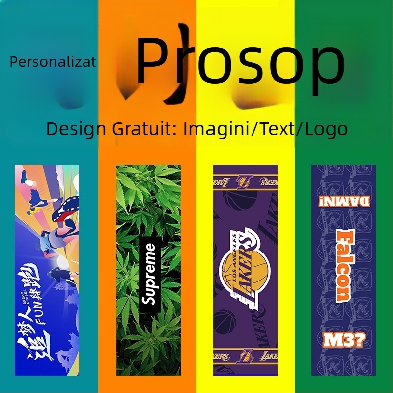 Prosop sport personalizat cu logo și fotografie de vedetă pentru sala de sport, înot și street dance