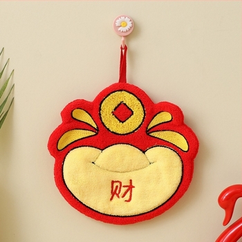 Prosop de mana pentru bucătărie și baie, cu posibilitatea de agățare, brodat, din catifea corală, 150D, greutate 30–50 g