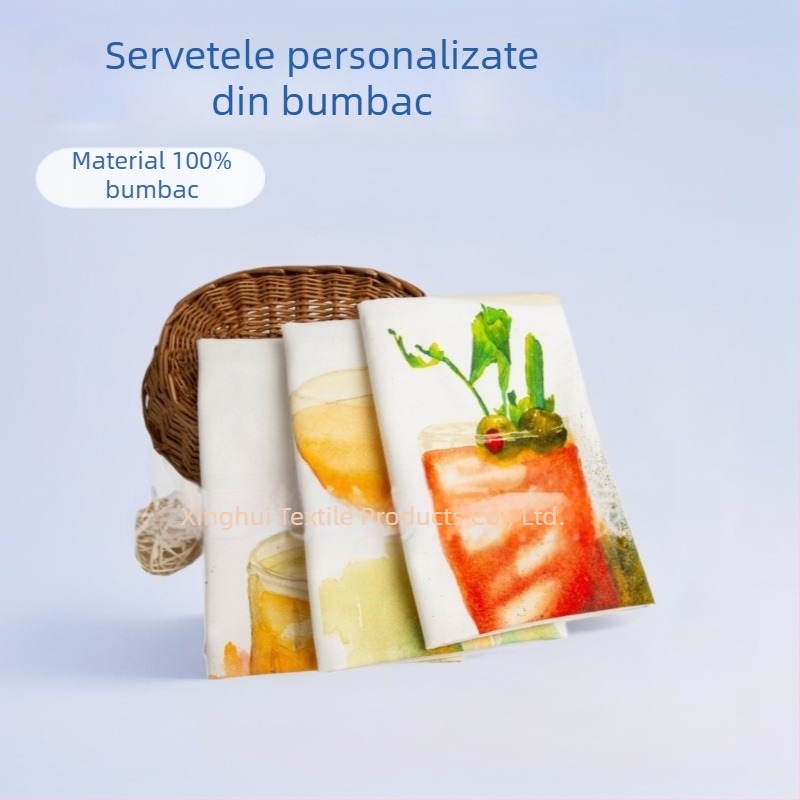 Prosop de bucătărie din bumbac, personalizat, 185 g, absorbție 0–5 s, imprimare logo disponibil, Huishen