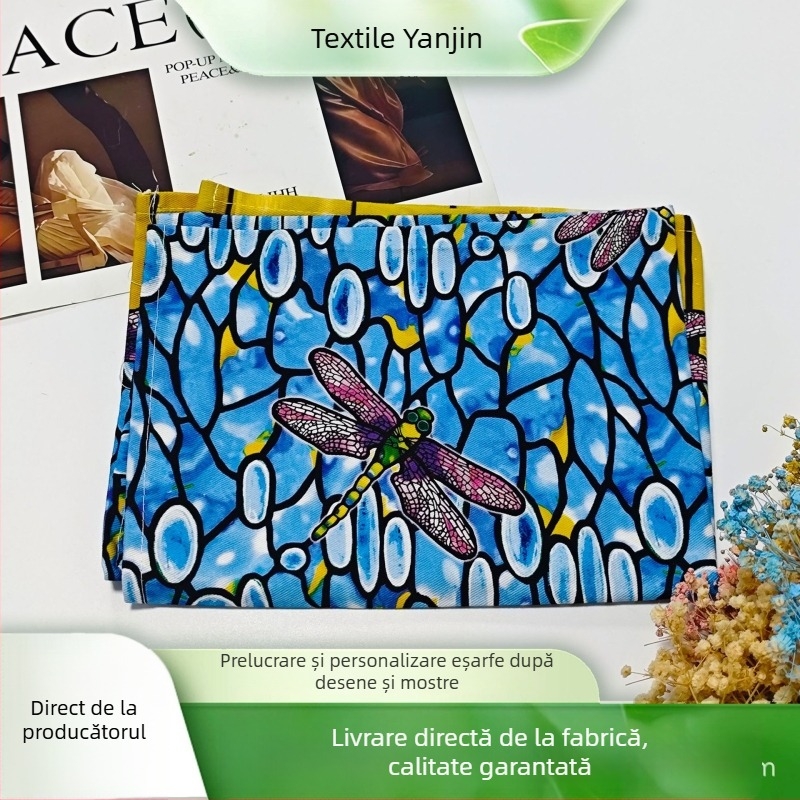 Prosop de bucătărie din bumbac, țesătură twill, model desen animat, formă pătrată, imprimare, personalizare disponibilă