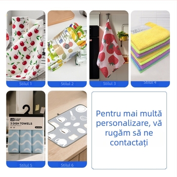 Prosop de bucătărie din microfibră, țesătură cu aspect waffles, 120 g, personalizare cu logo, absorbție 0–5 s