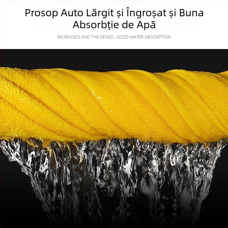 Prosop pentru spălarea mașinii, velur coral, gros, absorbție puternică, fără scame, posibilitatea personalizării logo-ului