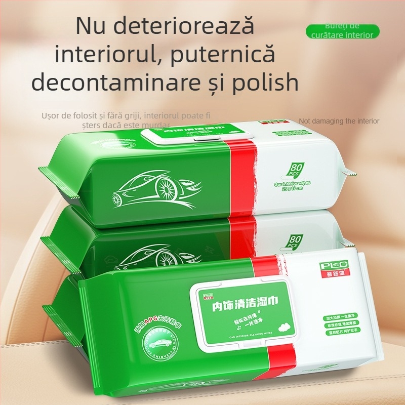 Șervețele pentru curățarea interioară a mașinii (material: fibră nețesută; marcă: Pluche; etichetă privată: Da; tip: prosoape auto; prelucrare și personalizare: Da)