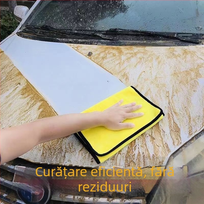 Prosop de șters multifuncțional pentru mașină, fără scame, absorbant la apă, din coral fleece, 350 g, fibră mixtă, imprimare logo disponibil