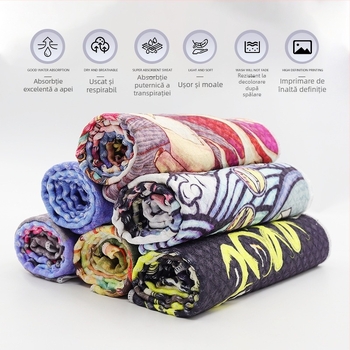 Prosop de ceai din microfibră, 260 g, fir simplu, brodat