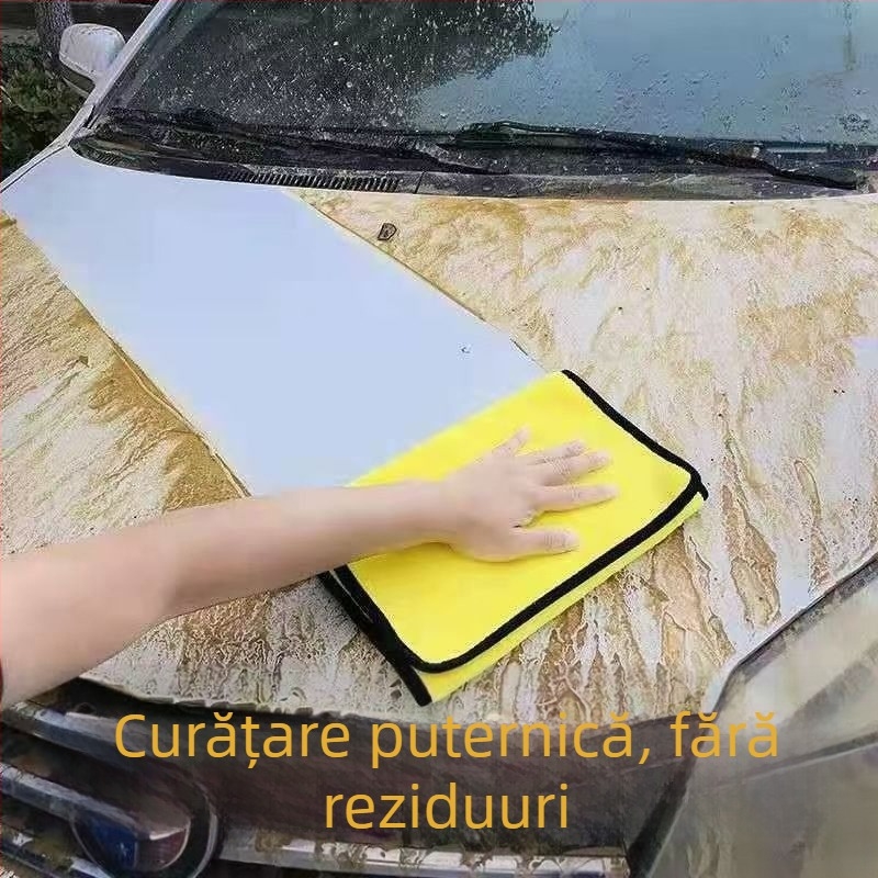 Prosop de spălat pentru mașină, dublă față, catifea coral, absorbant, personalizabil cu logo tipărit (Material: Coral velvet; Greutate: 32 g; Tip: eșarfă multifuncțională)