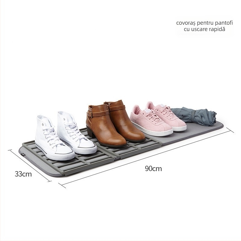 Covoraș de drenaj pentru pantofi – poliester, dungat, stil modern minimalist, drenaj, lavabil în mașină