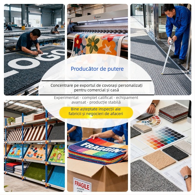 Covorașe de podea PVC 3D imprimate cu logo personalizat, anti-oboseală și anti-derapare, pentru showroom