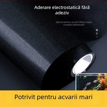 Fundal pentru acvariu cu autocolant, PVC, adeziv electrostatic, Stil Nou Chinezesc, 1 bucată, potrivit pentru living, dormitor și spații comerciale