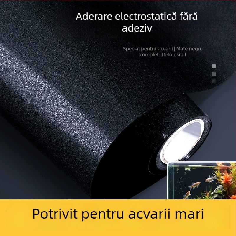 Fundal pentru acvariu cu autocolant, PVC, adeziv electrostatic, Stil Nou Chinezesc, 1 bucată, potrivit pentru living, dormitor și spații comerciale