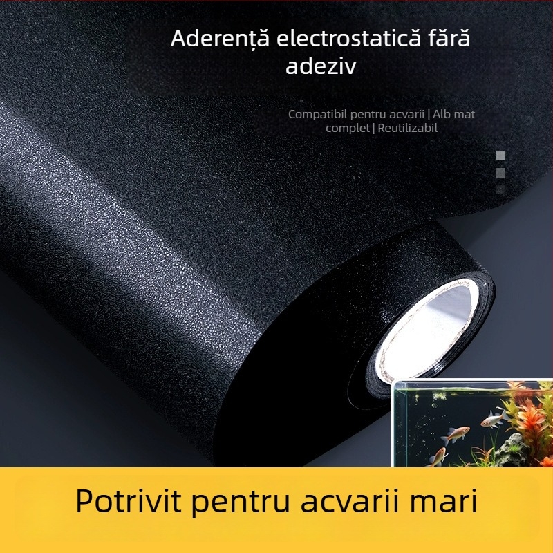Autocolant de fundal pentru acvariu, PVC, adeziv electrostatic, stil chinez nou, o singură bucată, potrivit pentru sufragerii, dormitoare și spații comerciale