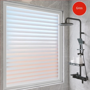 Folie PVC de intimitate pentru sticlă – model grilă, stil modern minimalist, pentru ferestre și uși