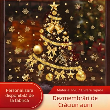 Autocolant decorativ de perete din PVC cu fulg de zăpadă, Crăciun, 1 bucată, stil plat, spațiu universal