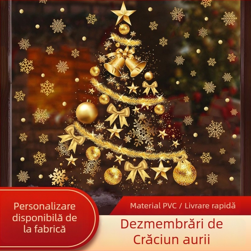 Autocolant decorativ de perete din PVC cu fulg de zăpadă, Crăciun, 1 bucată, stil plat, spațiu universal