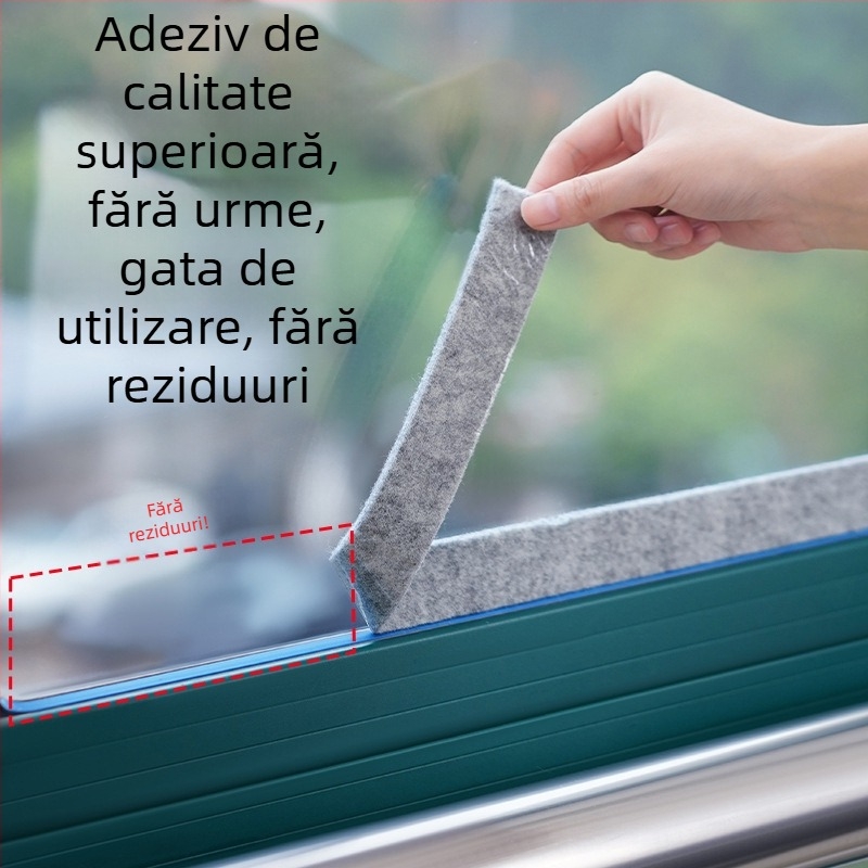 Bandă de absorbție pentru geamul ferestrei, din felt cu adeziv, autoadezivă, stil modern minimalist, living (Material: felt + adeziv; Autoadezivă: Da; Stil: modern minimalist; Spațiu: living)
