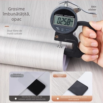 Folie autocolant PVC cu aspect lemn pentru mobilier – autoadezivă, impermeabilă, rezistentă la umezeală și mucegai; stil Ming și Qing