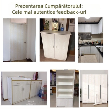 Autocolant vinilic cu lemn texturat, foarte gros pentru renovarea mobilierului, PVC, model în dungă, stil chinezesc, living