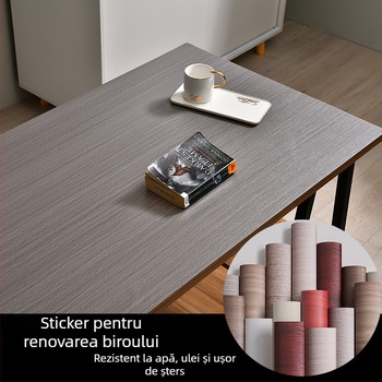 Autocolant pentru suprafața biroului — rezistent la apă și la ulei, acoperire decorativă pentru mobilier vechi și dulapuri, potrivit pentru renovare