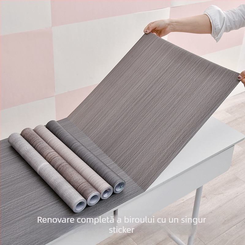 Autocolant pentru suprafața biroului — rezistent la apă și la ulei, acoperire decorativă pentru mobilier vechi și dulapuri, potrivit pentru renovare