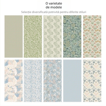 Stickere de renovare pentru dulap de sticlă, model floral plante, material PVC, autoadezive, impermeabile, sufragerie