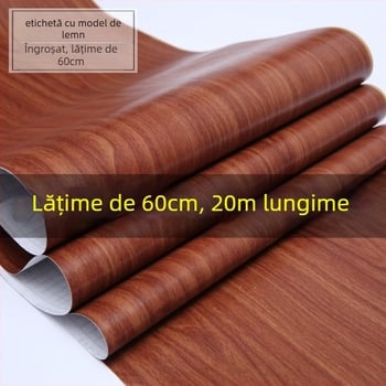 Folie autocolantă cu aspect lemn pentru renovarea mobilierului — suprafață simulată din lemn, stil modern minimalist, potrivită pentru uși, rame, dulapuri și birouri