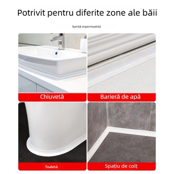 Bandă de etanșare pentru marginea toaletei – autocolant PVC autoadeziv pentru baie, anti mucegai, seria Finding Nemo, stil modern minimalist