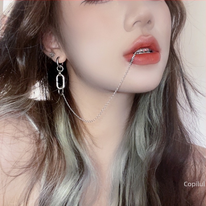 Inel pentru buze, design potcoavă, dintr-o singură piesă, din oțel titan, fără găuri