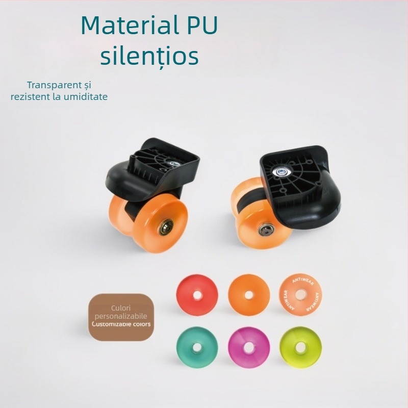 Accesorii pentru bagaje – Roată universală transparentă detașabilă, roată PU rezistentă la uzură, roată de colț pentru carcasa PC rigidă