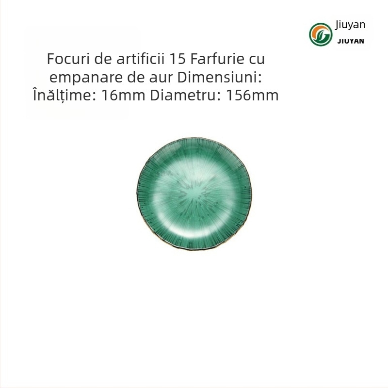 Farfurie de fructe din sticlă, stil european, rotundă, suprafață rezistentă la căldură, compatibilă cu microunde, logo imprimat