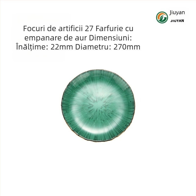 Farfurie de fructe din sticlă, stil european, rotundă, suprafață rezistentă la căldură, compatibilă cu microunde, logo imprimat