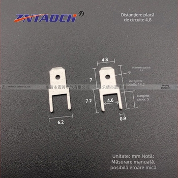 Taburi de inserție PCB, drepte, contacte de lipire tip 187, grosime 0,8 mm, ambalaj 5000 buc