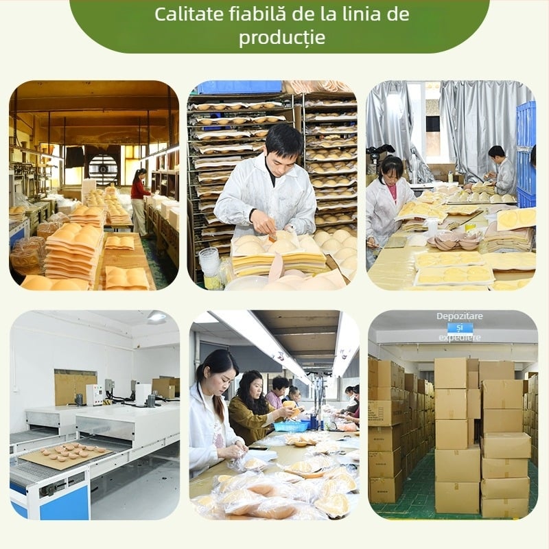 Zhihui Plastură invizibilă din silicon pentru sâni – fără bretele, design dintr-o bucată, țesătură din bumbac, cu cataramă laterală