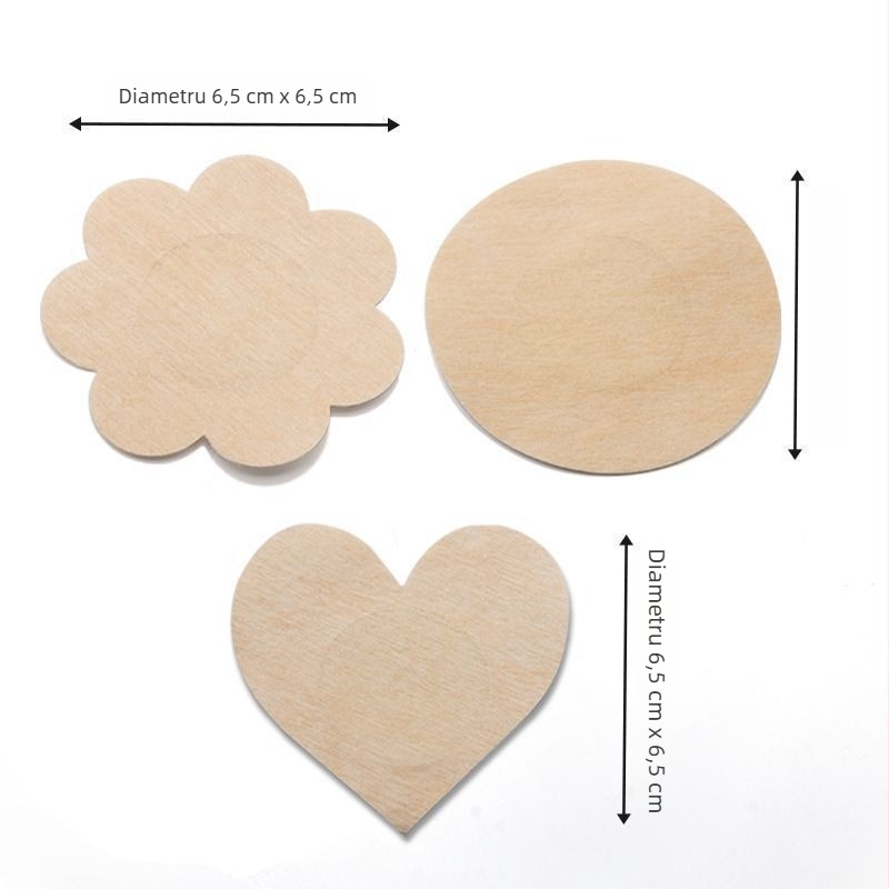 Patch pentru sâni de unică folosință, ultra-subțire, din țesătură nețesută, fără urme, circular pentru mameloane