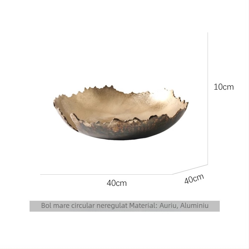 Vas decorativ din aluminiu pentru birou, cu tavă de depozitare pentru fructe, stil simplu și modern