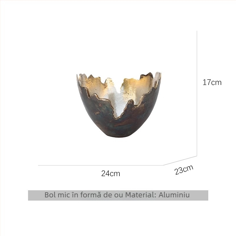 Vas decorativ din aluminiu pentru birou, cu tavă de depozitare pentru fructe, stil simplu și modern