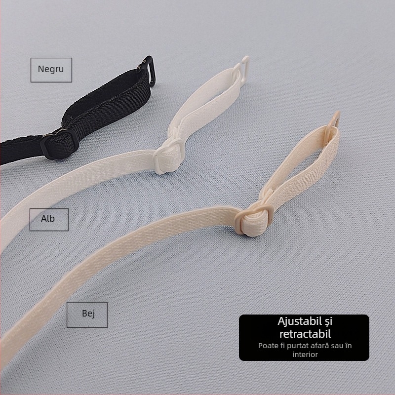 Accesoriu pentru bretelele lenjeriei - Curele antiderapante extinse, detașabile, dantelă, Nylon, Cod YZJD004 (Culoare solidă, Iarna 2025)