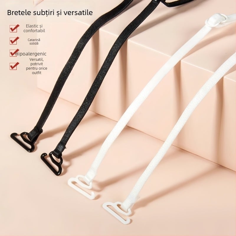 Bretele antialunecare pentru sutien, nylon, Forever weave, dantelă și alte detalii, cataramă din cauciuc, lansare toamnă 2025