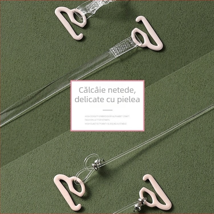 Bretele de umeri din silicon Yongwei – Clar cu decor metalic – Model Yzjd006, Lansare iarna 2025