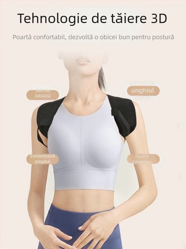 Corector de postură cu umeri deschiși pentru adulți | Spandex, protecție umăr, fotbal, alergare