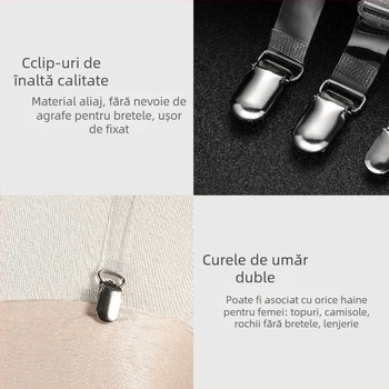 Clipuri din silicon pentru bandeau Yongwei, transparent, lansare iarnă 2025, model: solid