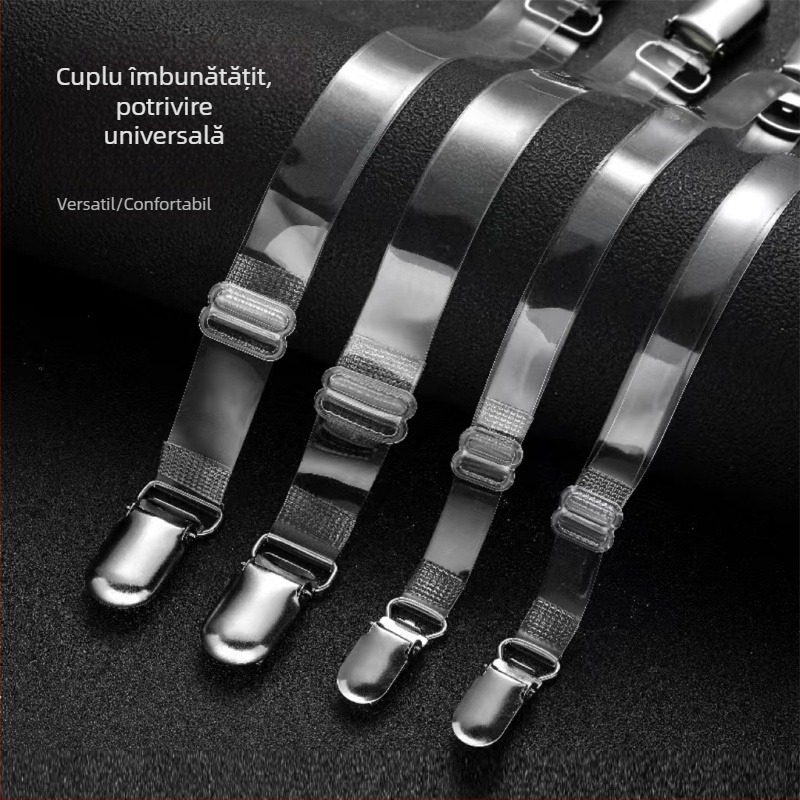 Clipuri din silicon pentru bandeau Yongwei, transparent, lansare iarnă 2025, model: solid